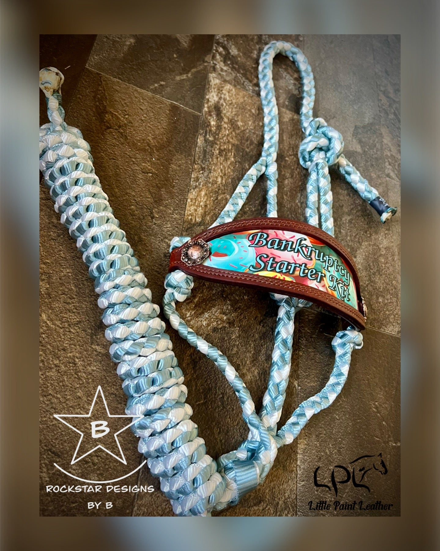 *Made to Order* - ‘Nose-less’ Muletape Halter w/Removable 10’ Lead - 1 Color - Average Horse