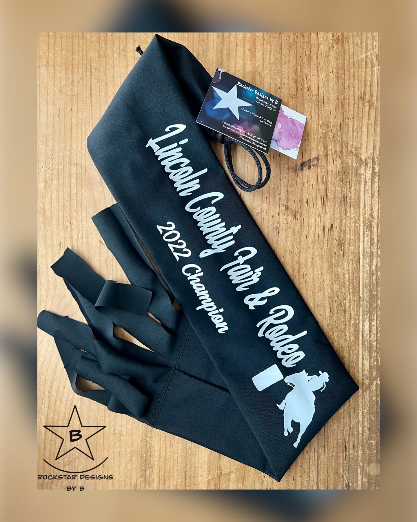 *Personalized* Single Tube Tail Bag - Spandex w/Tie string