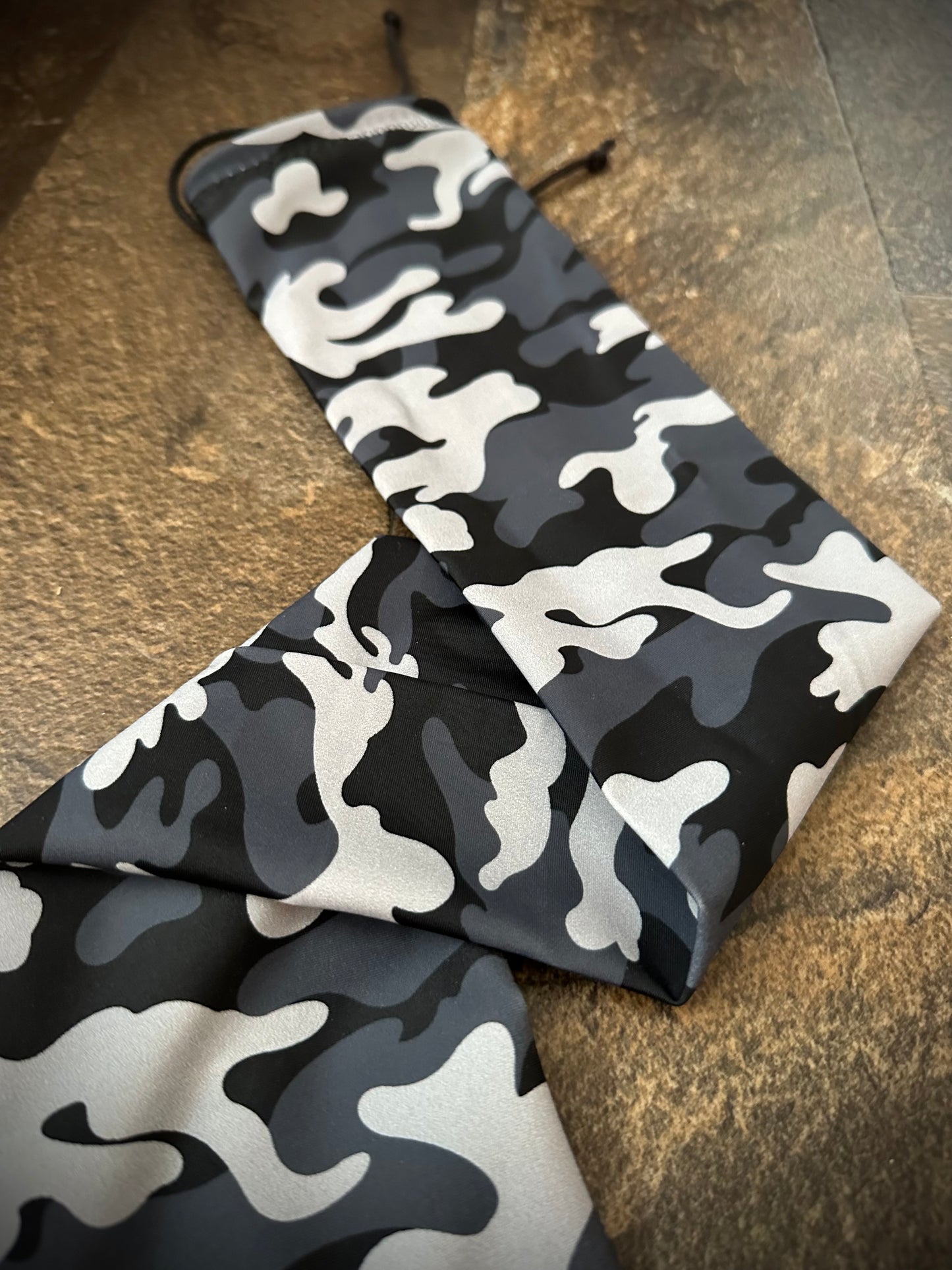 Single Tube Tail Bag - Black & Grey Camo - RTS