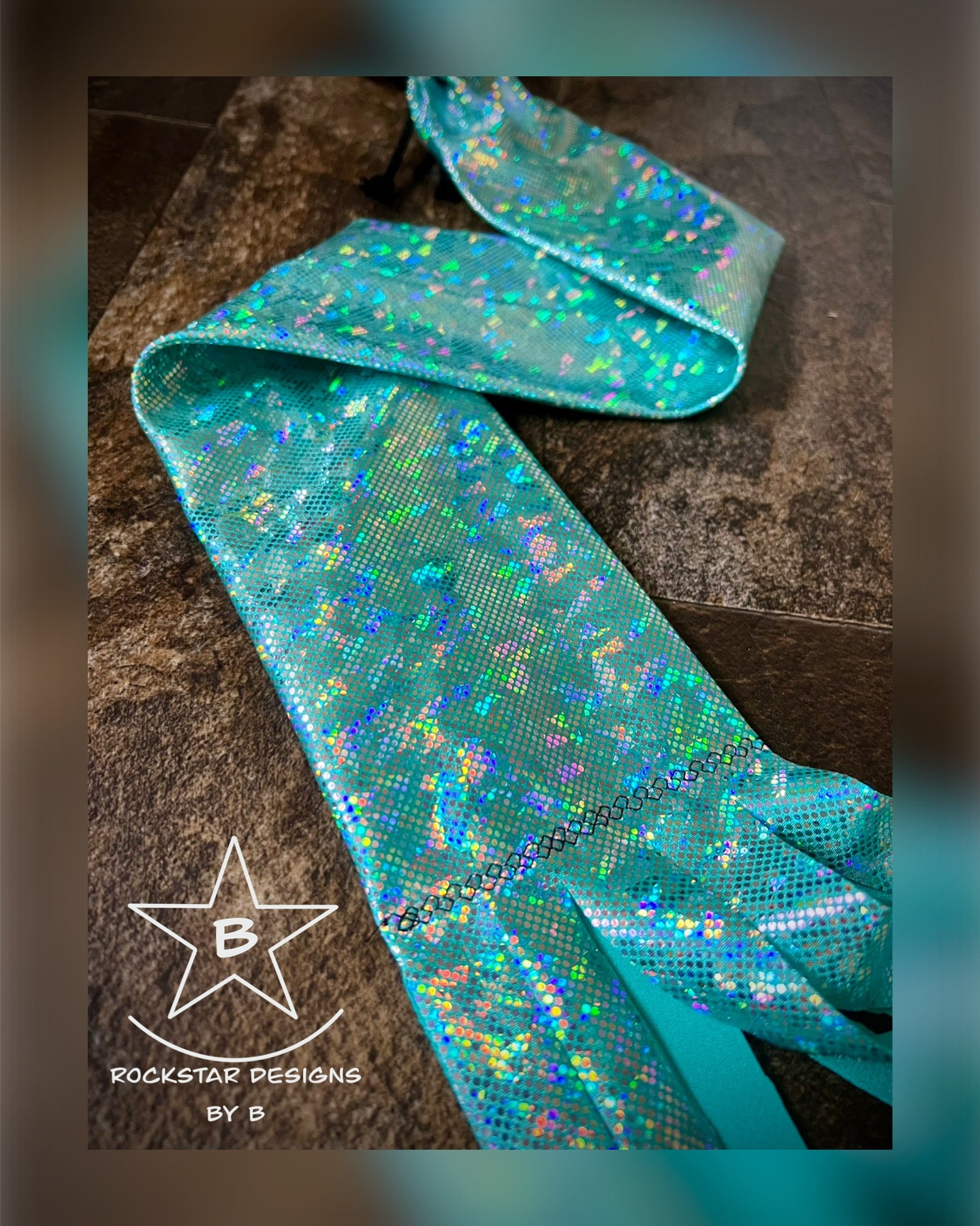 Single Tube Tail Bag - Holographic Mint/Teal - RTS
