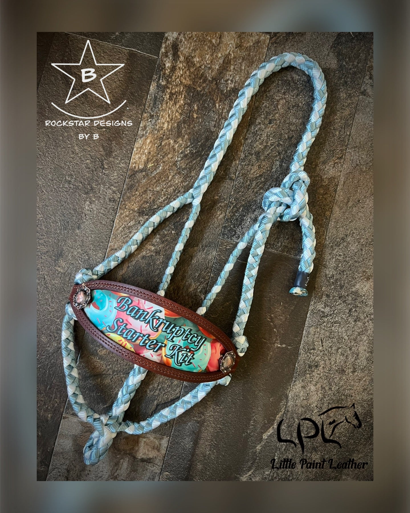*Made to Order* - ‘Nose-less’ Muletape Halter w/Removable 10’ Lead - 2 Color - Average Horse