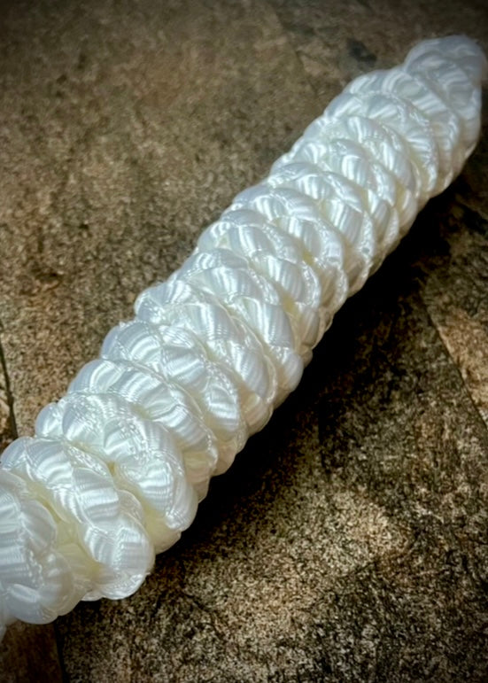 Muletape Halter w/Removable 10’ Lead - White - Average Horse