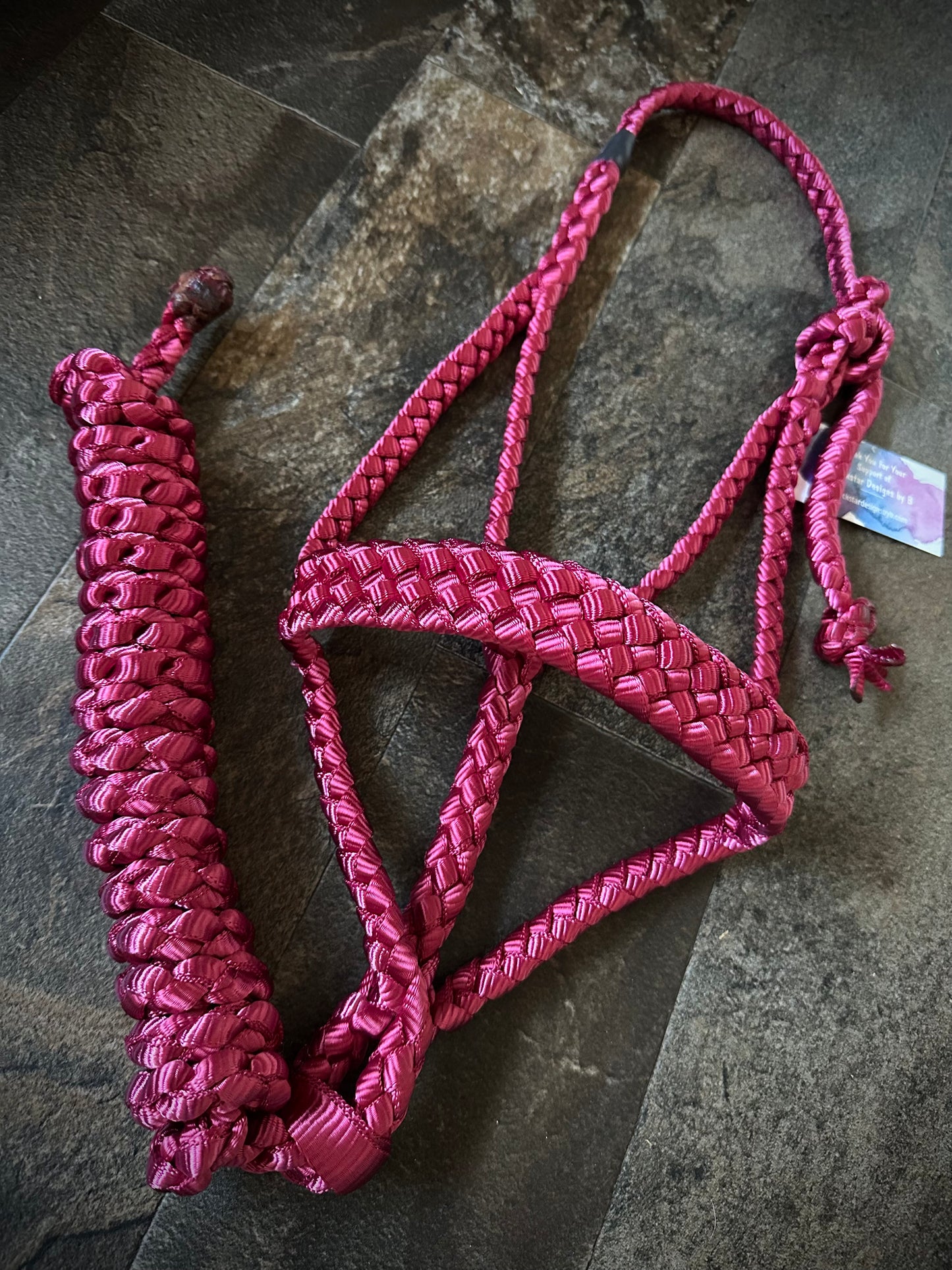 Muletape Halter w/Removable 10’ Lead - Crimson