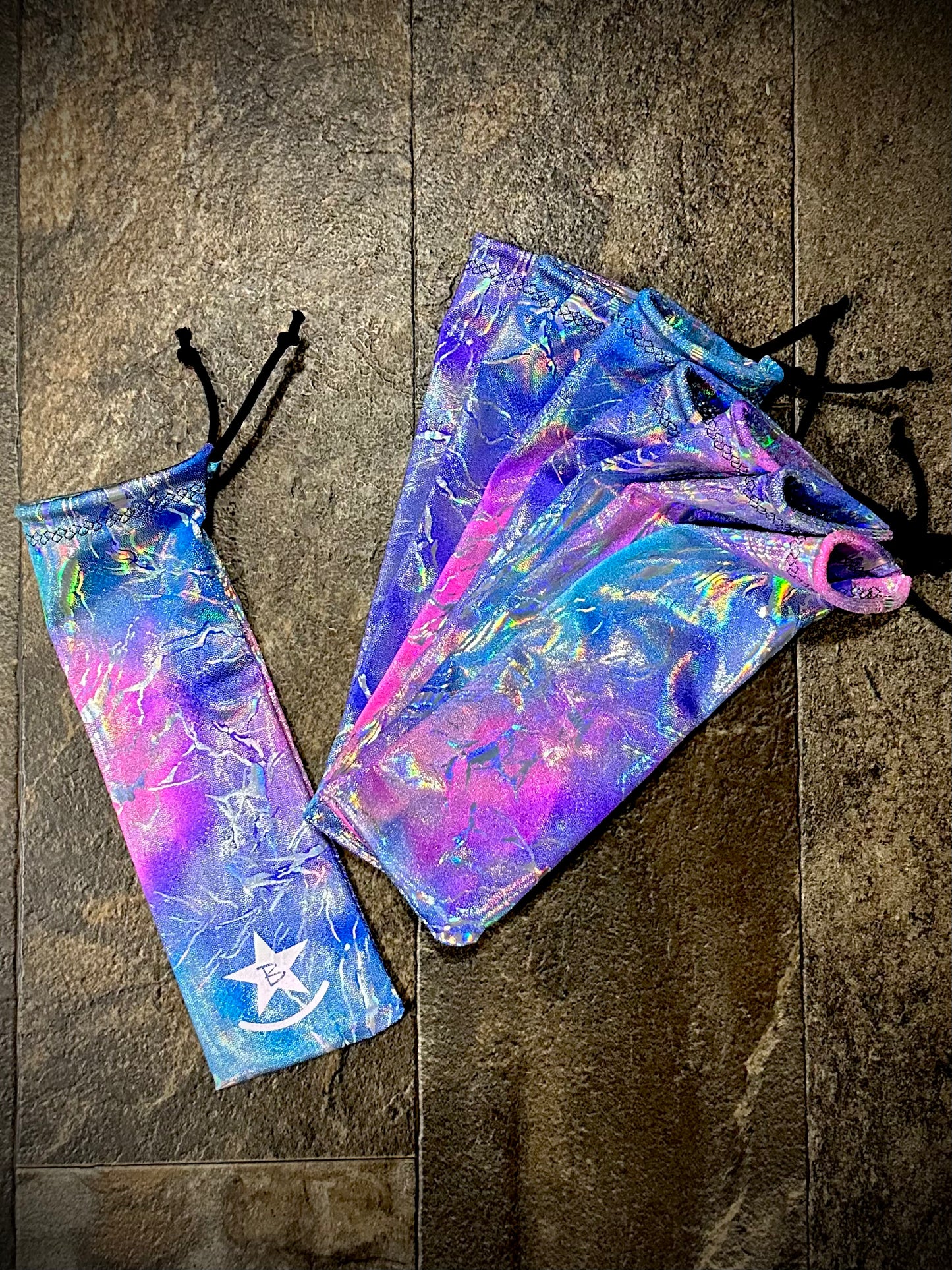 Matched Set - Set of 8 Mane Bags & 1 Tail Bag - Holographic Cotton Candy - RTS