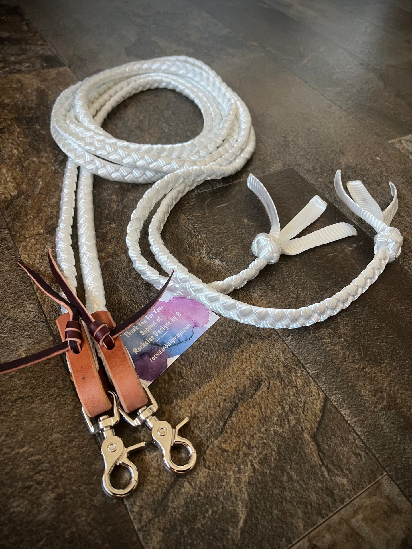 *Made to Order* Muletape Split Reins - WITH Water Tie End & Snaps - 8.5ft