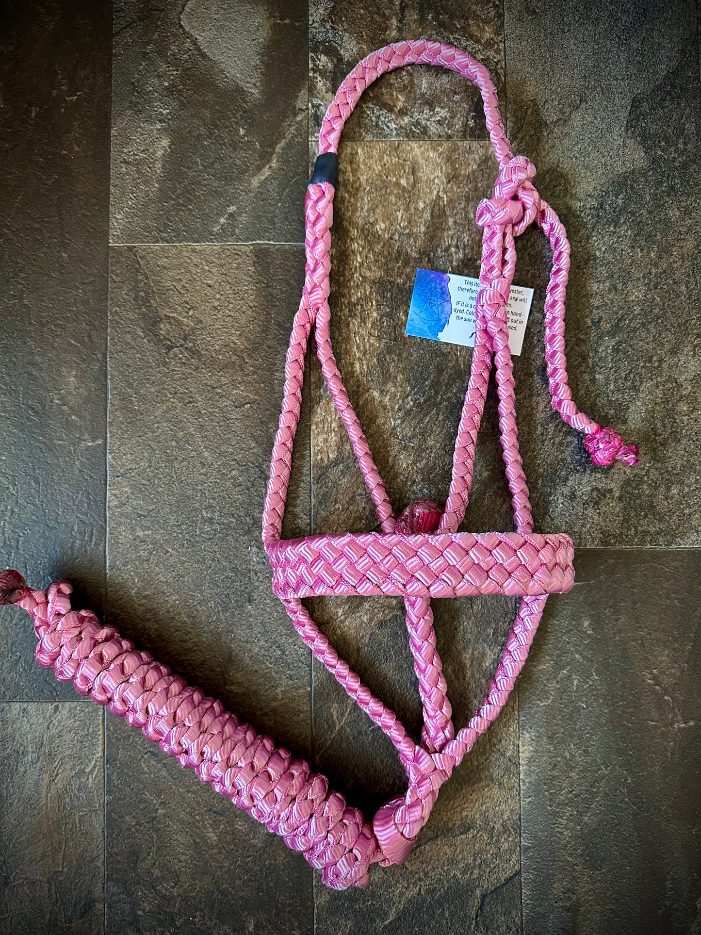 Muletape Halter w/Removable 10’ Lead - Pink