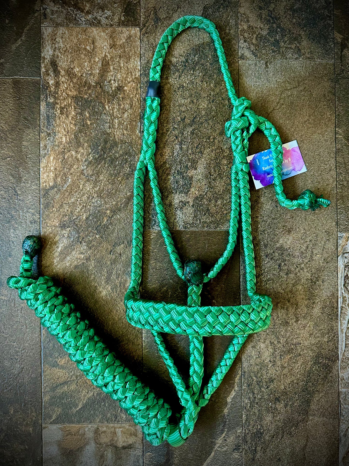 Muletape Halter w/Removable 10’ Lead - Rich Green - RTS