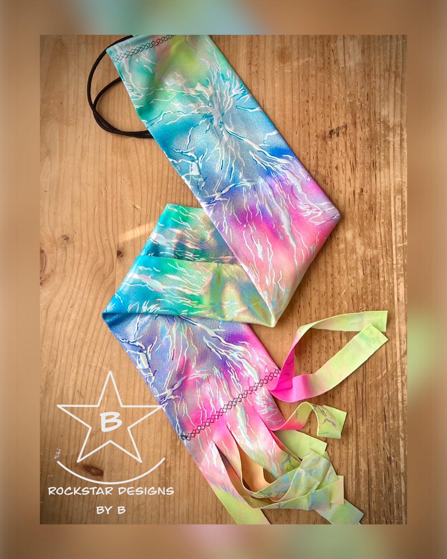 Single Tube Tail Bag - Holographic Rainbow w/Silver Foil - RTS