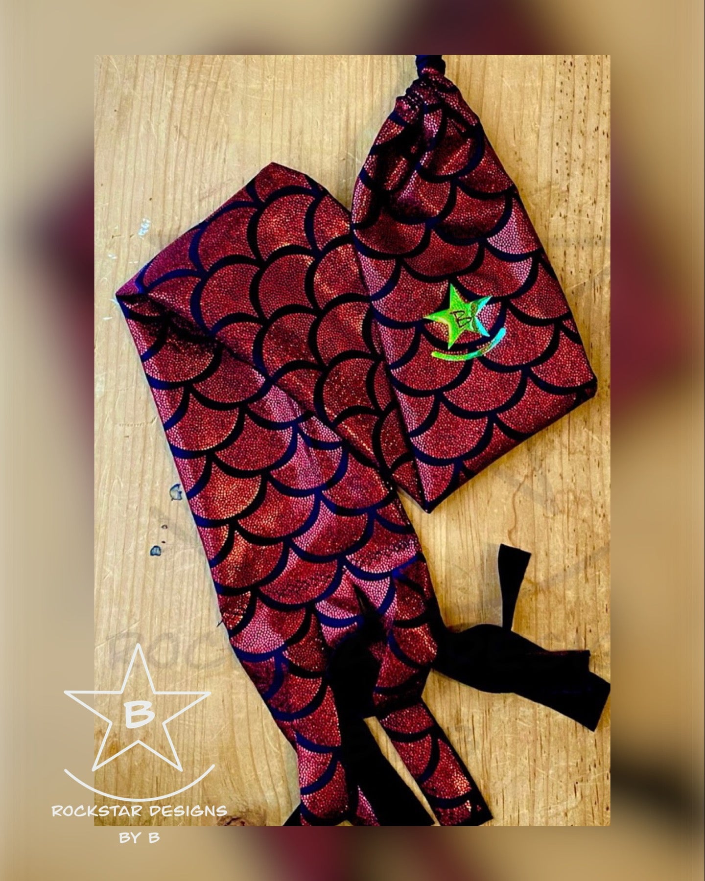 Single Tube Tail Bag - Red Holo Mermaid - RTS