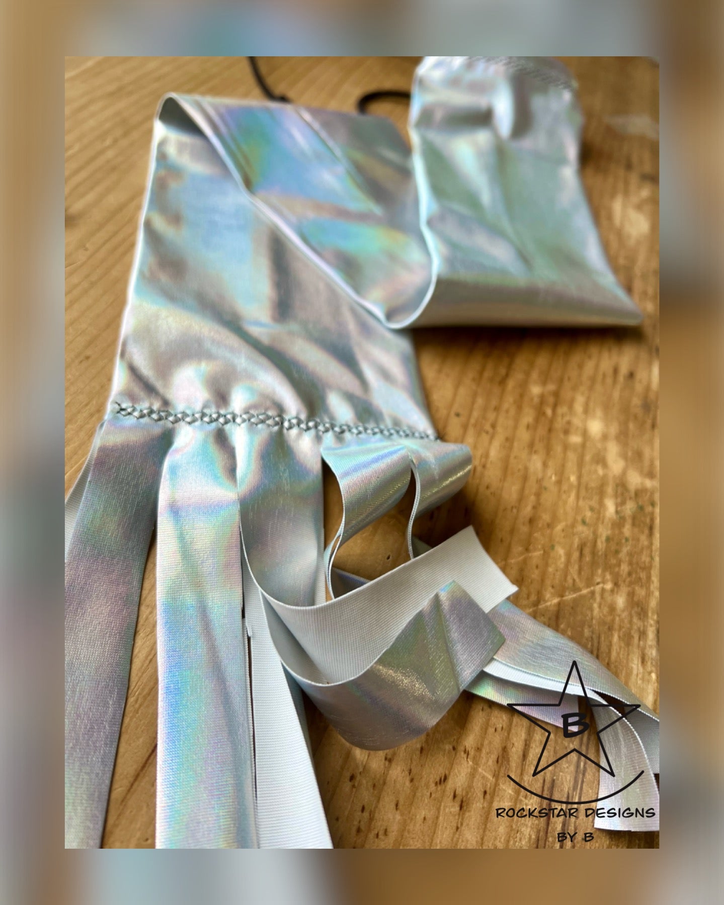 Single Tube Tail Bag - Silver Holographic