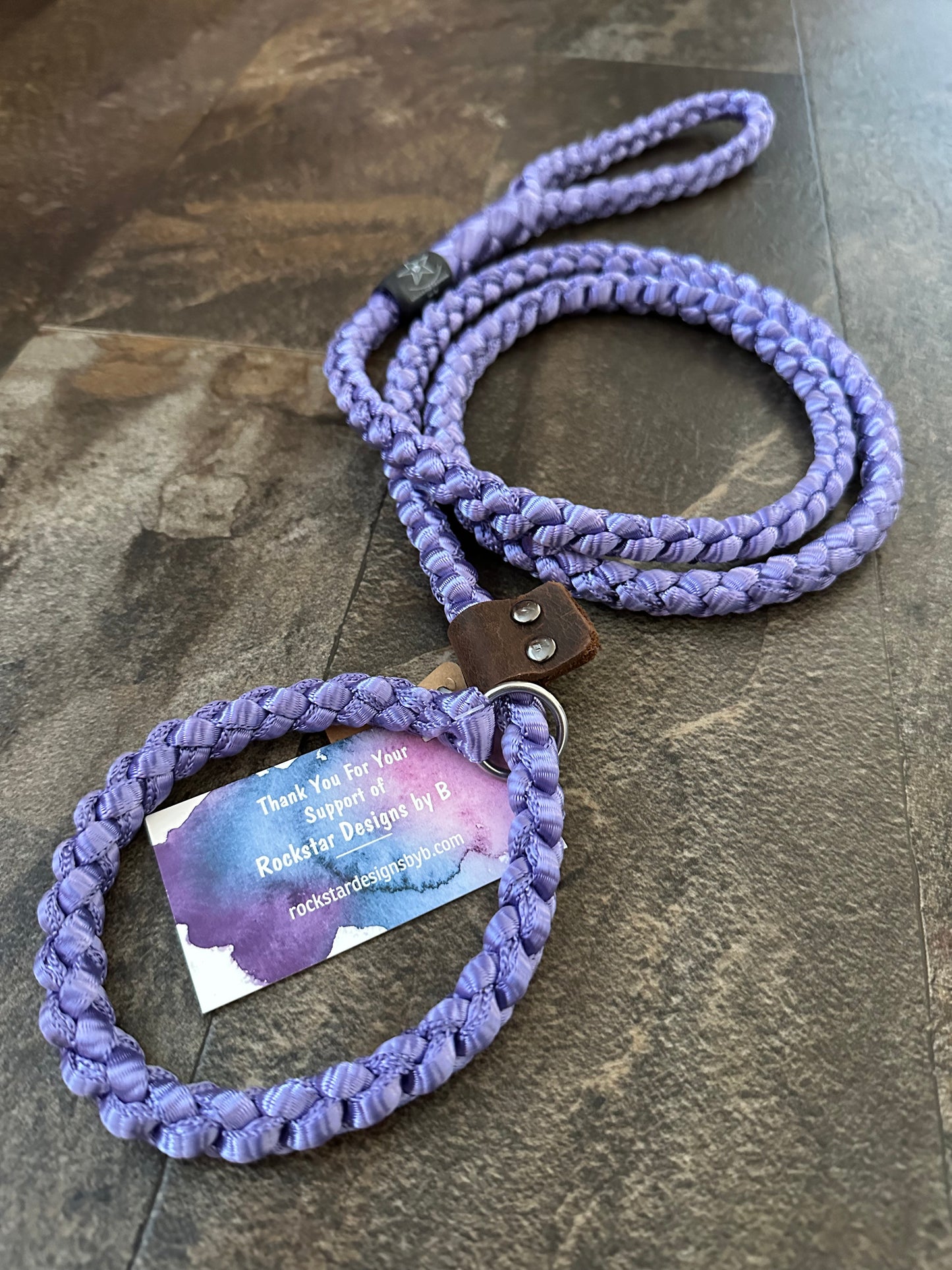 *Made to Order* 6’ Medium Slip Lead w/Leather Stopper