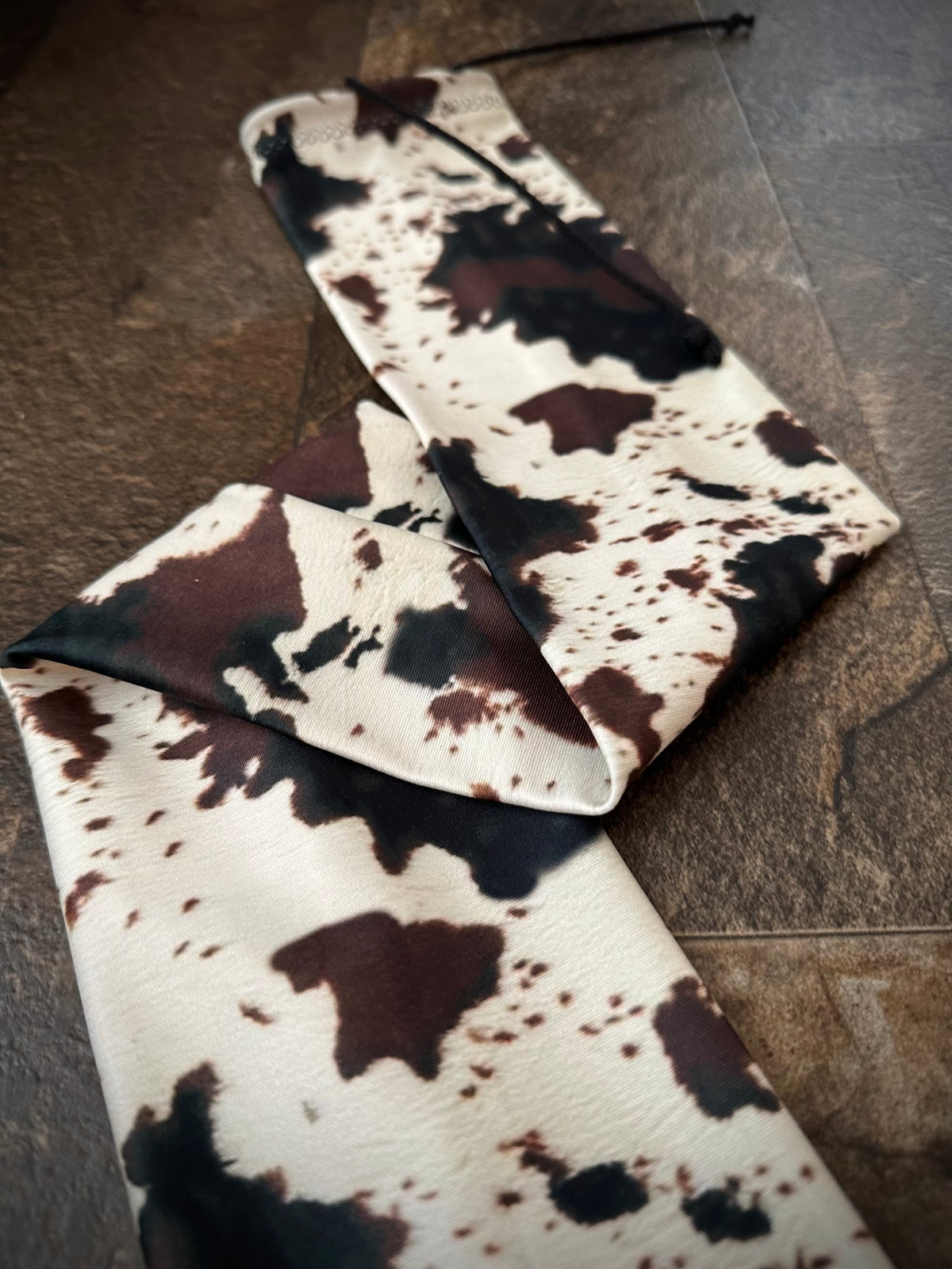 Single Tube Tail Bag - Cow Print - RTS