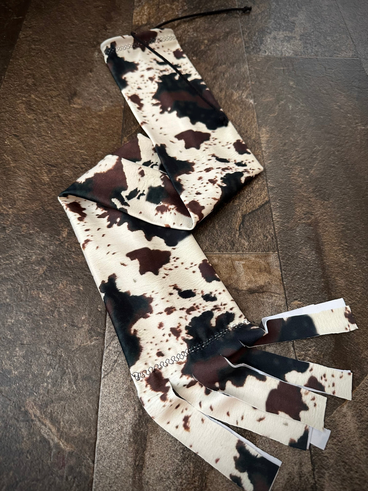 Single Tube Tail Bag - Cow Print - RTS