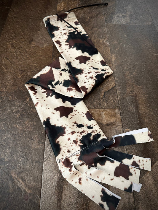 Single Tube Tail Bag - Cow Print - RTS