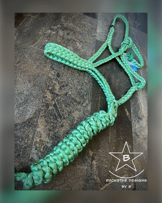 Muletape Halter w/10’ Lead - Average Horse - Green