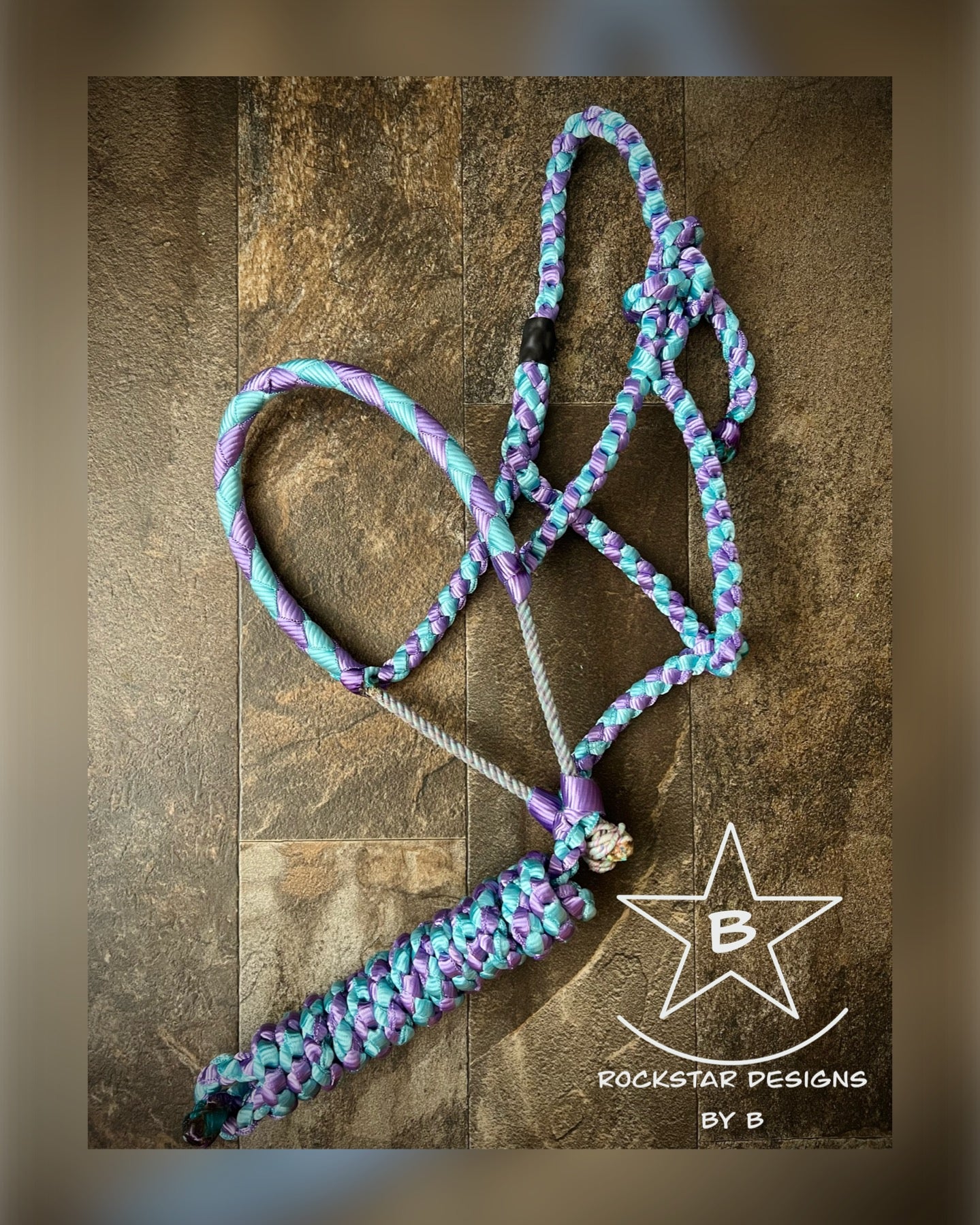 Made to Order - Braided Lariat Nose Muletape Halter w/10’ Lead - Average Horse - 2 Color