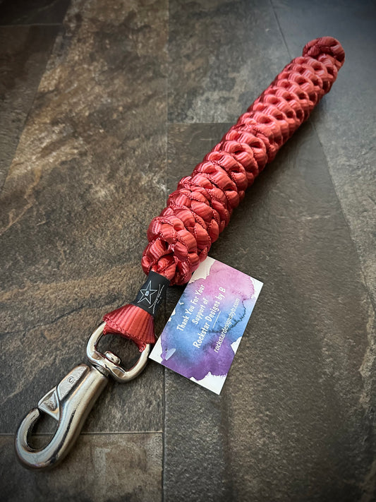 9.5’ Muletape Leadrope w/Bull Snap - Red - RTS
