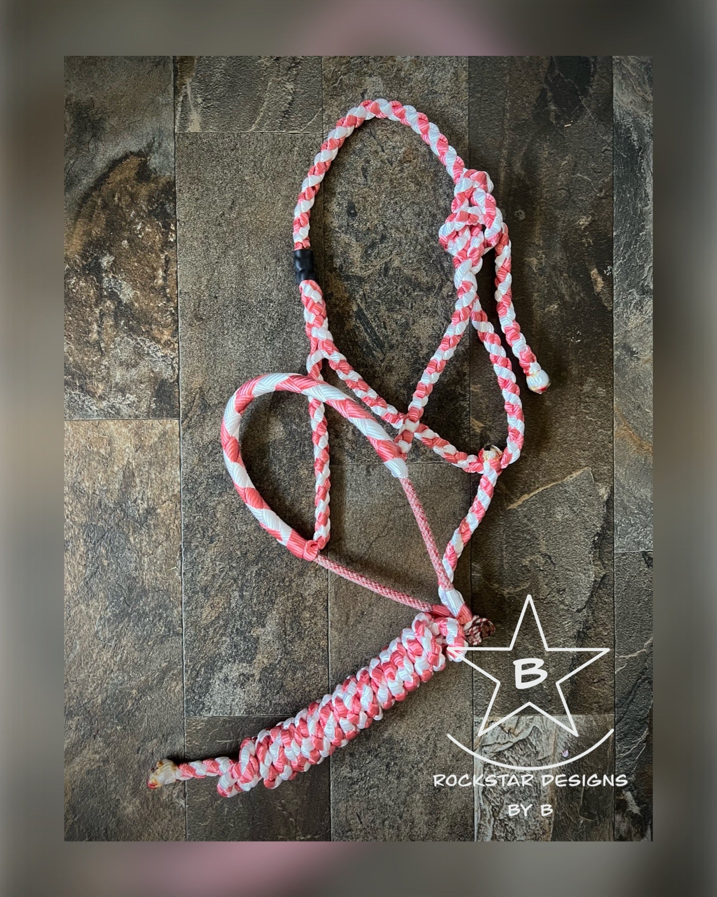 Made to Order - Braided Lariat Nose Muletape Halter w/10’ Lead - Average Horse - 2 Color