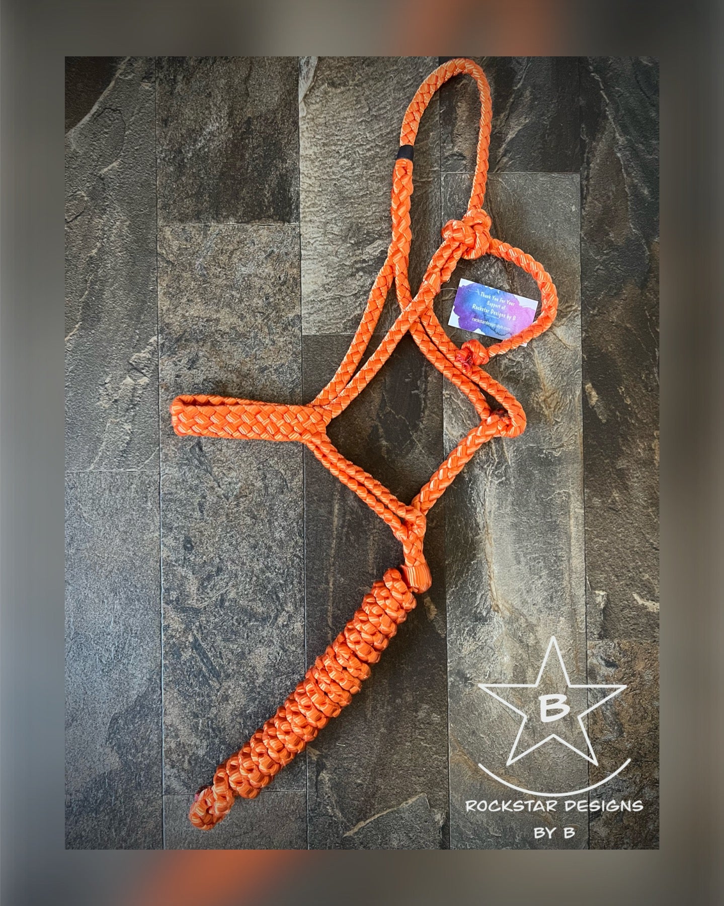 Muletape Halter w/10’ Lead - Orange