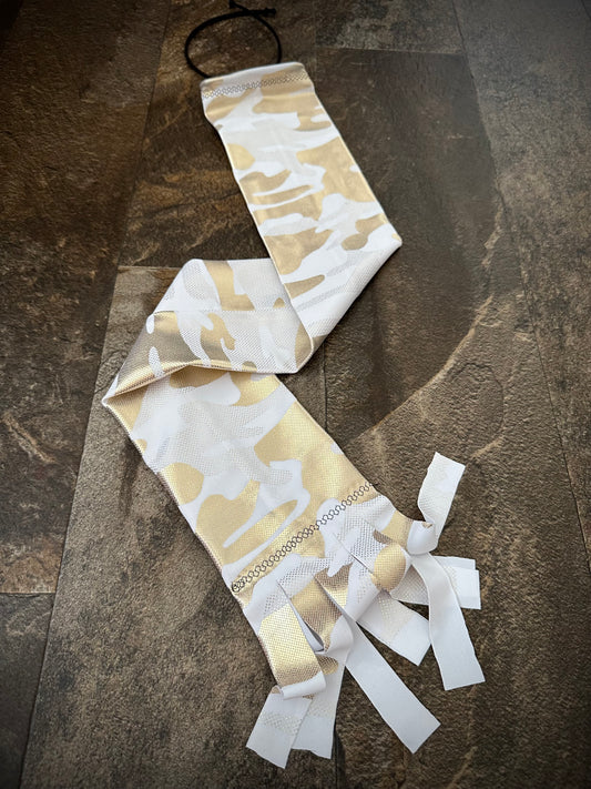Single Tube Tail Bag - White & Gold Camo - RTS