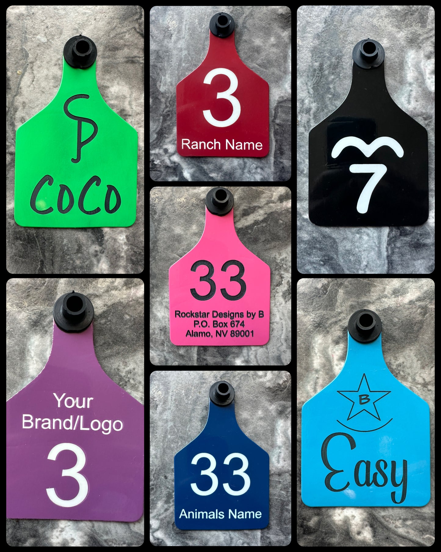 Ear Tags - Sz. Large - 1-10 count Order (Message for Larger Quantity Orders)