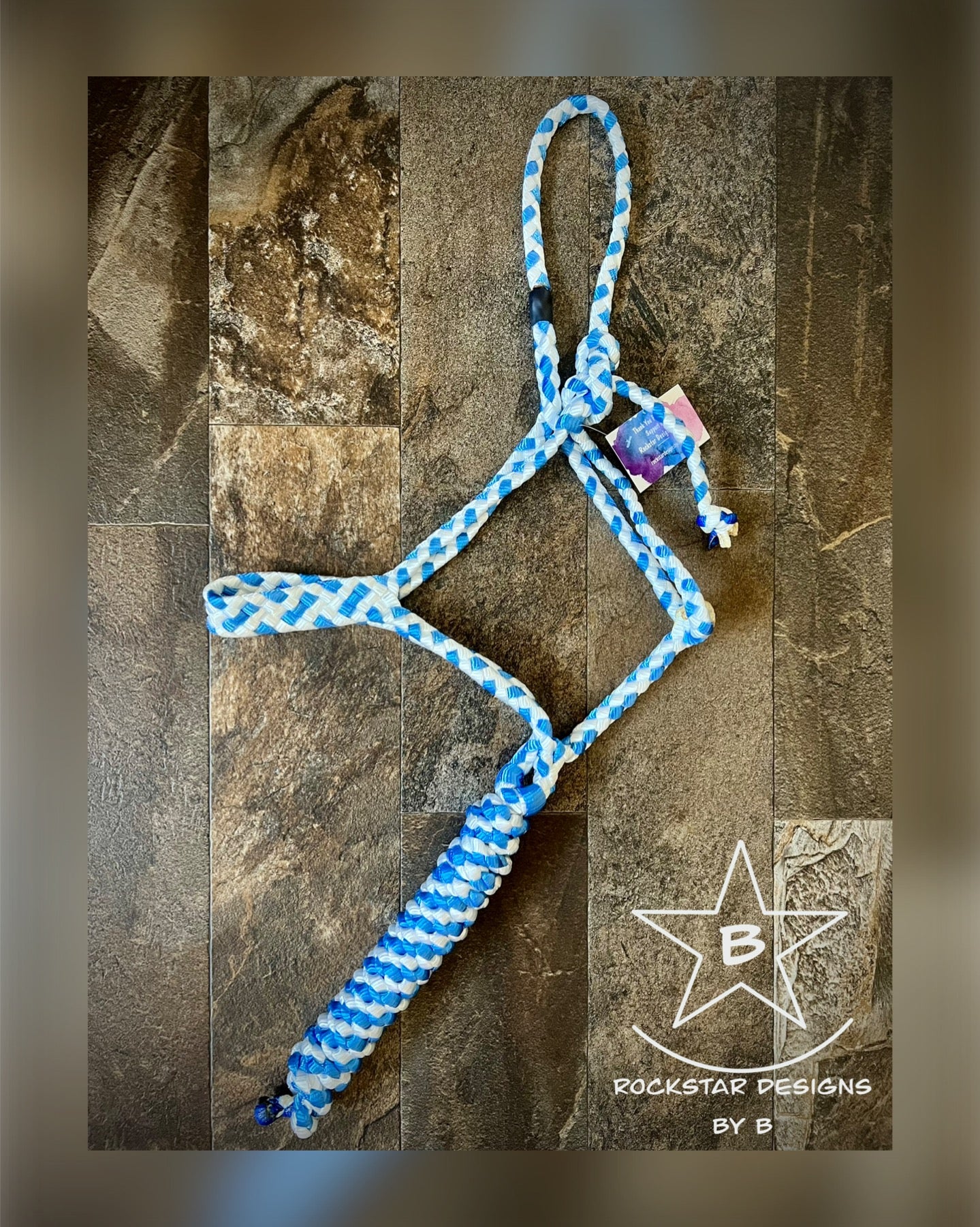 Muletape Halter - Average Horse - Blue & White