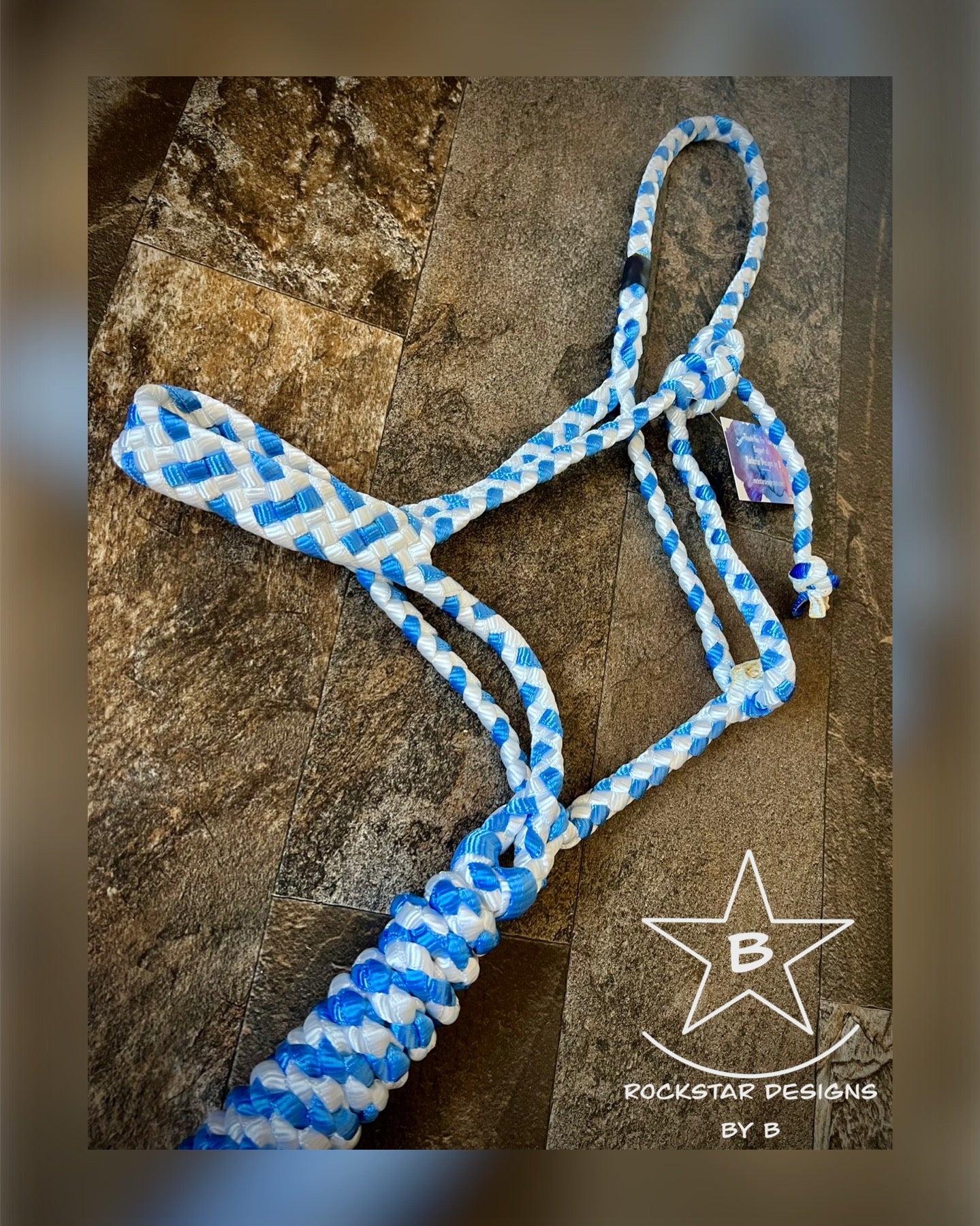 Muletape Halter - Average Horse - Blue & White