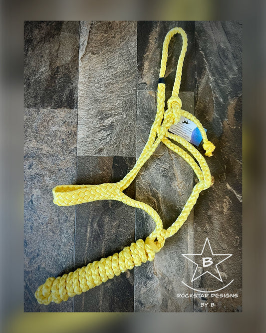 Muletape Halter w/10” Lead - Yellow