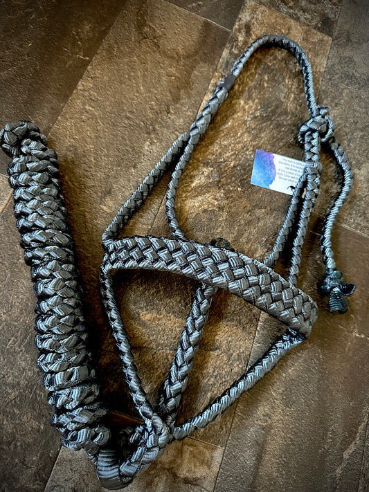 Muletape Halter w/Removable 10’ Lead - Charcoal - RTS