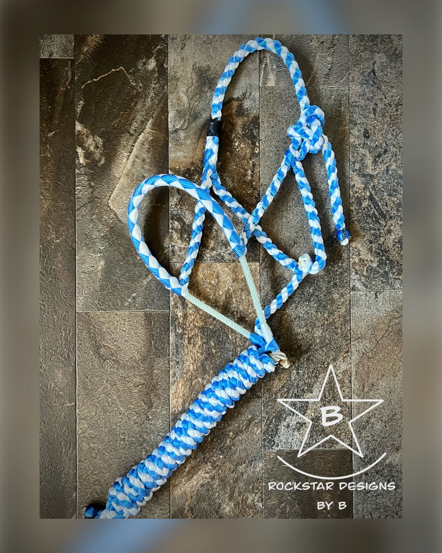 Made to Order - Braided Lariat Nose Muletape Halter w/10’ Lead - Average Horse - 2 Color