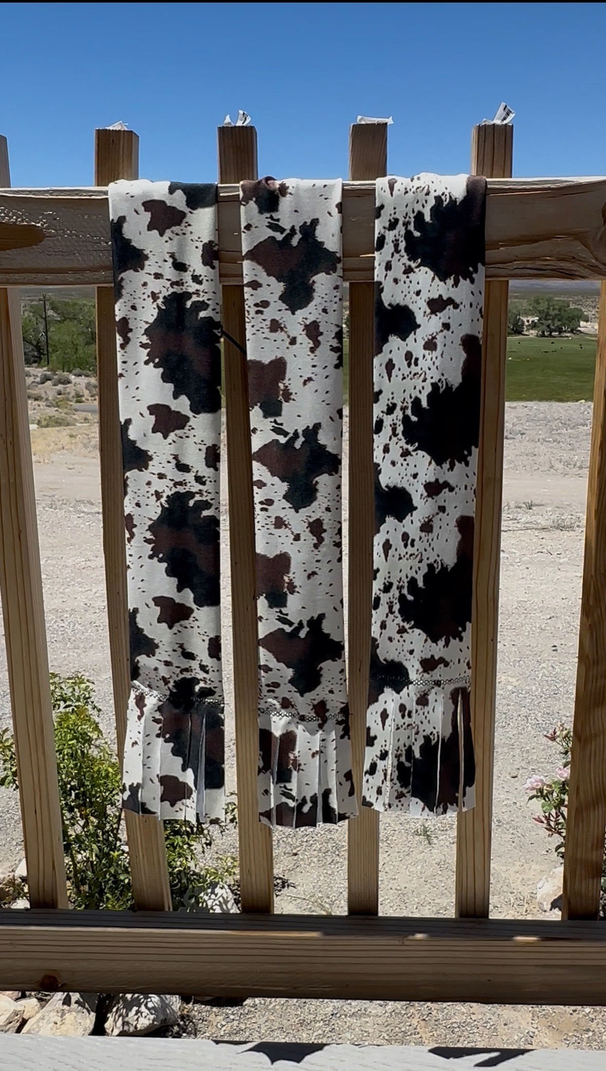 Single Tube Tail Bag - Cow Print - RTS