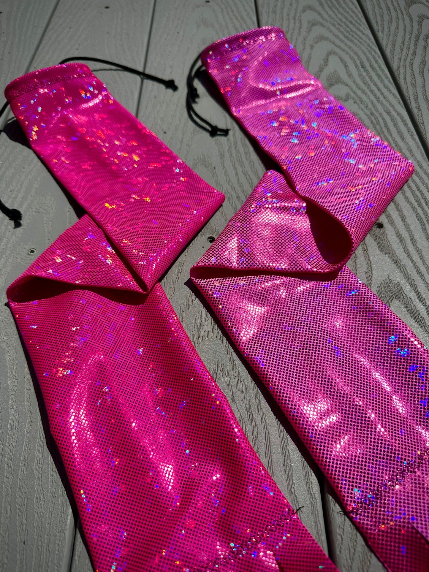 Single Tube Tail Bag - Hot Pink Shattered Glass - RTS