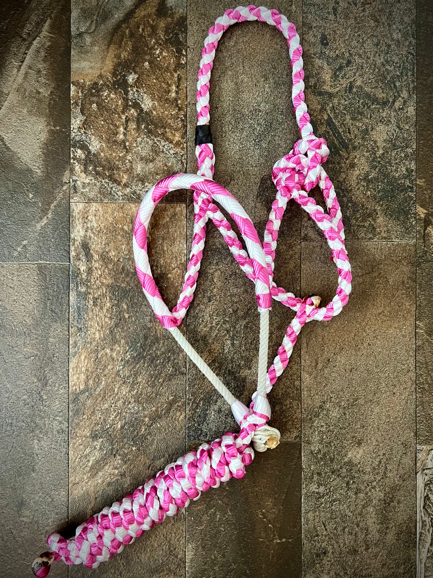 Made to Order - Braided Lariat Nose Muletape Halter w/10’ Lead - Average Horse - 1 Color