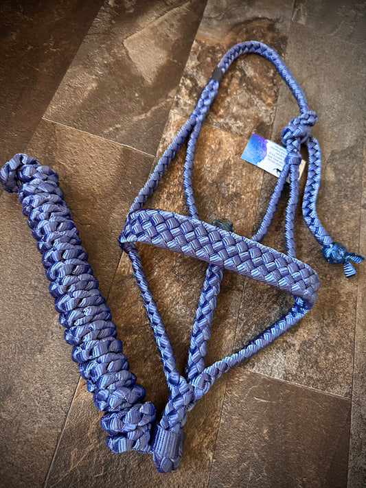 Muletape Halter w/Removable 10’ Lead - Indigo