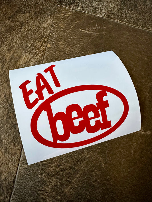 Vinyl Decal - Eat Beef (Bubble)