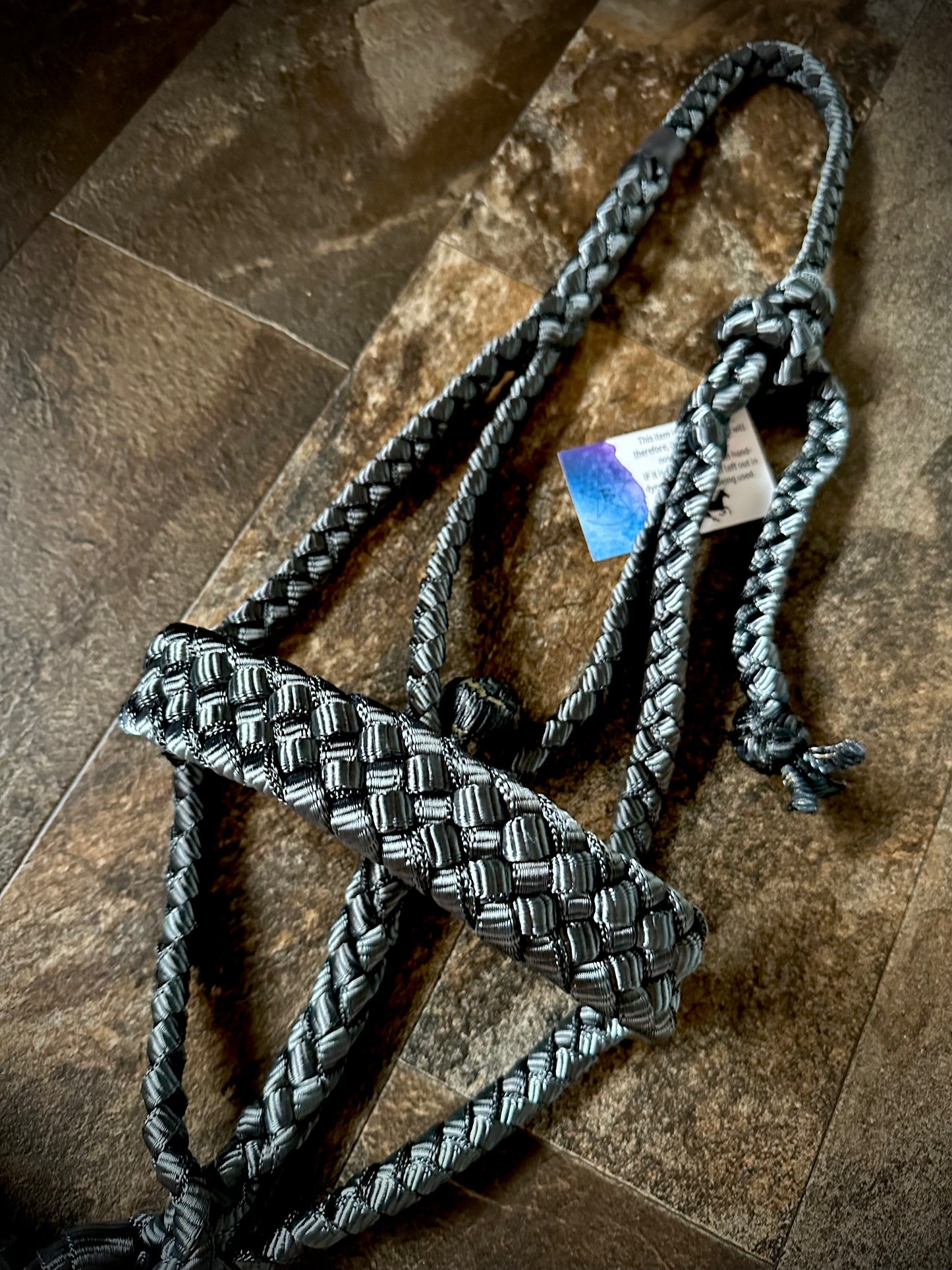 Muletape Halter w/Removable 10’ Lead - Charcoal