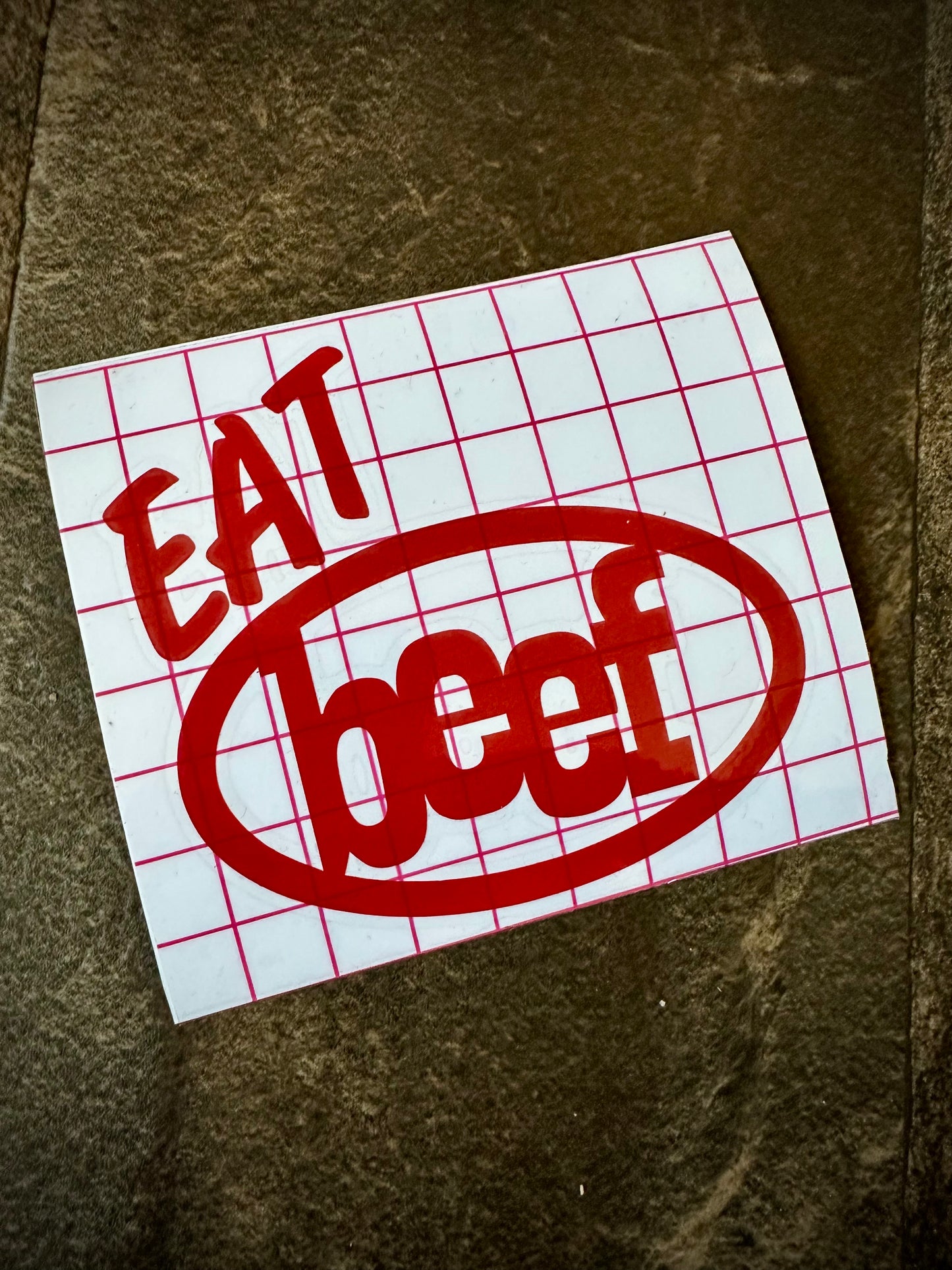 Vinyl Decal - Eat Beef (Bubble)
