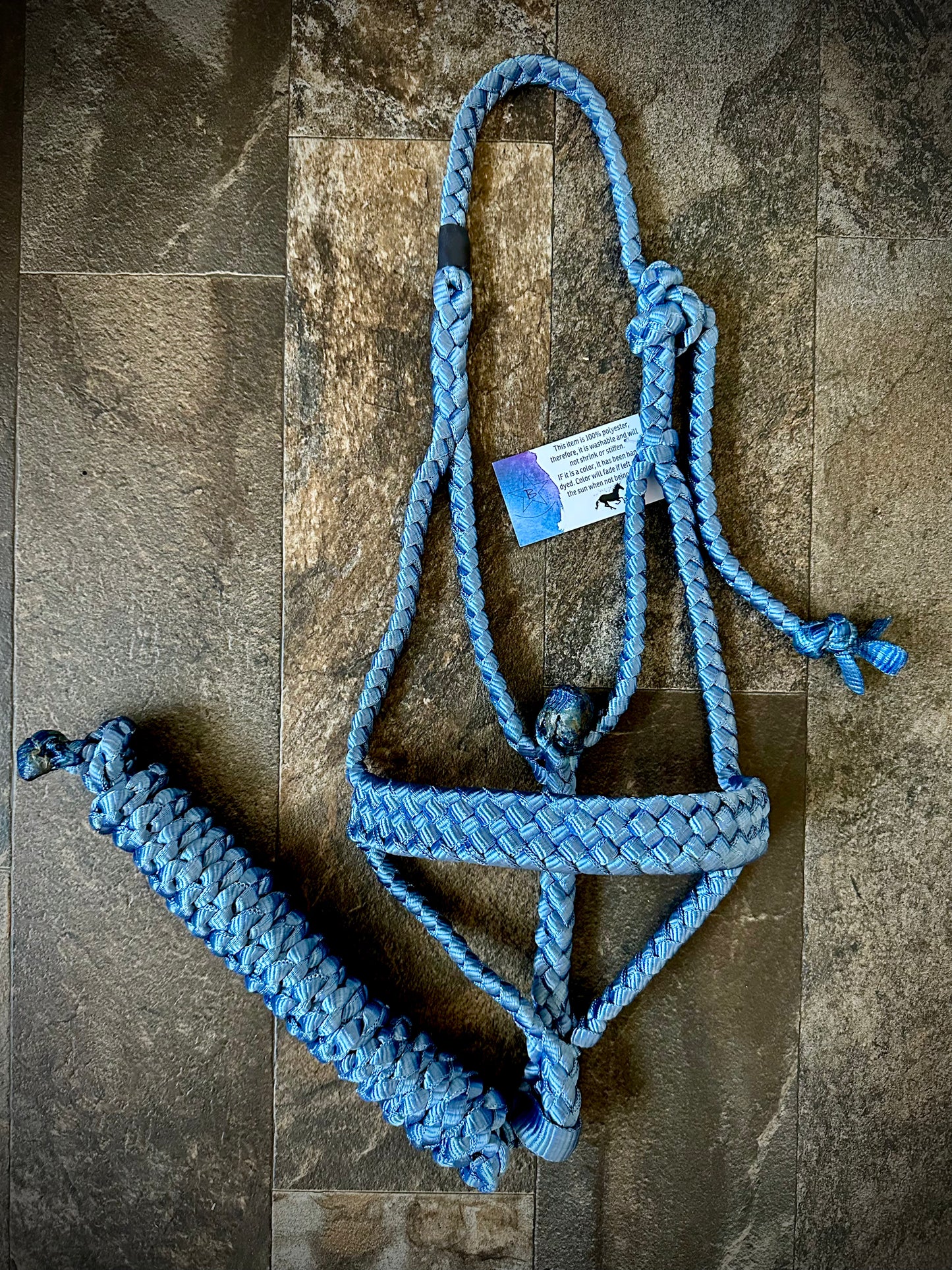 Muletape Halter w/Removable 10’ Lead - Slate Blue