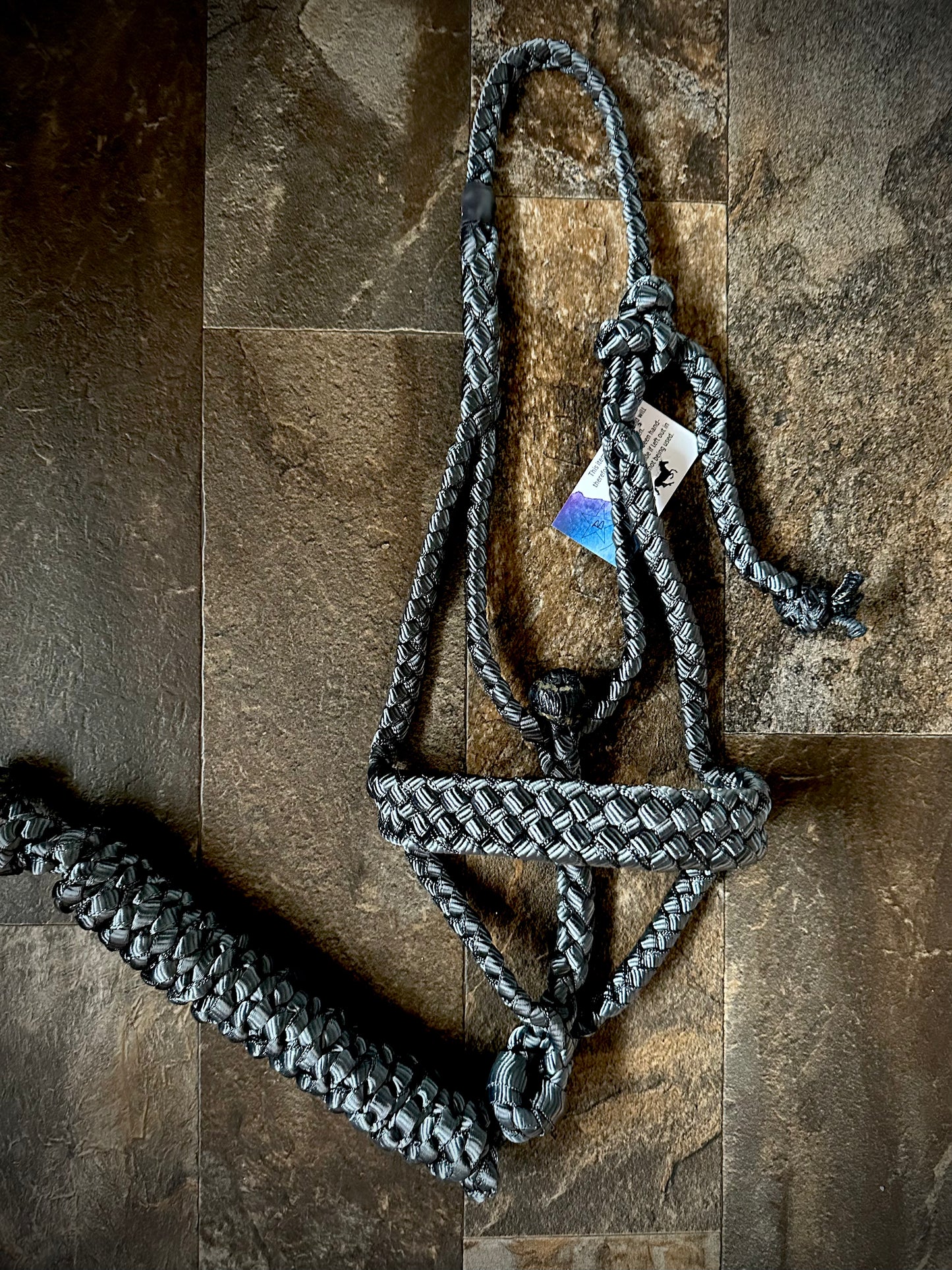 Muletape Halter w/Removable 10’ Lead - Charcoal