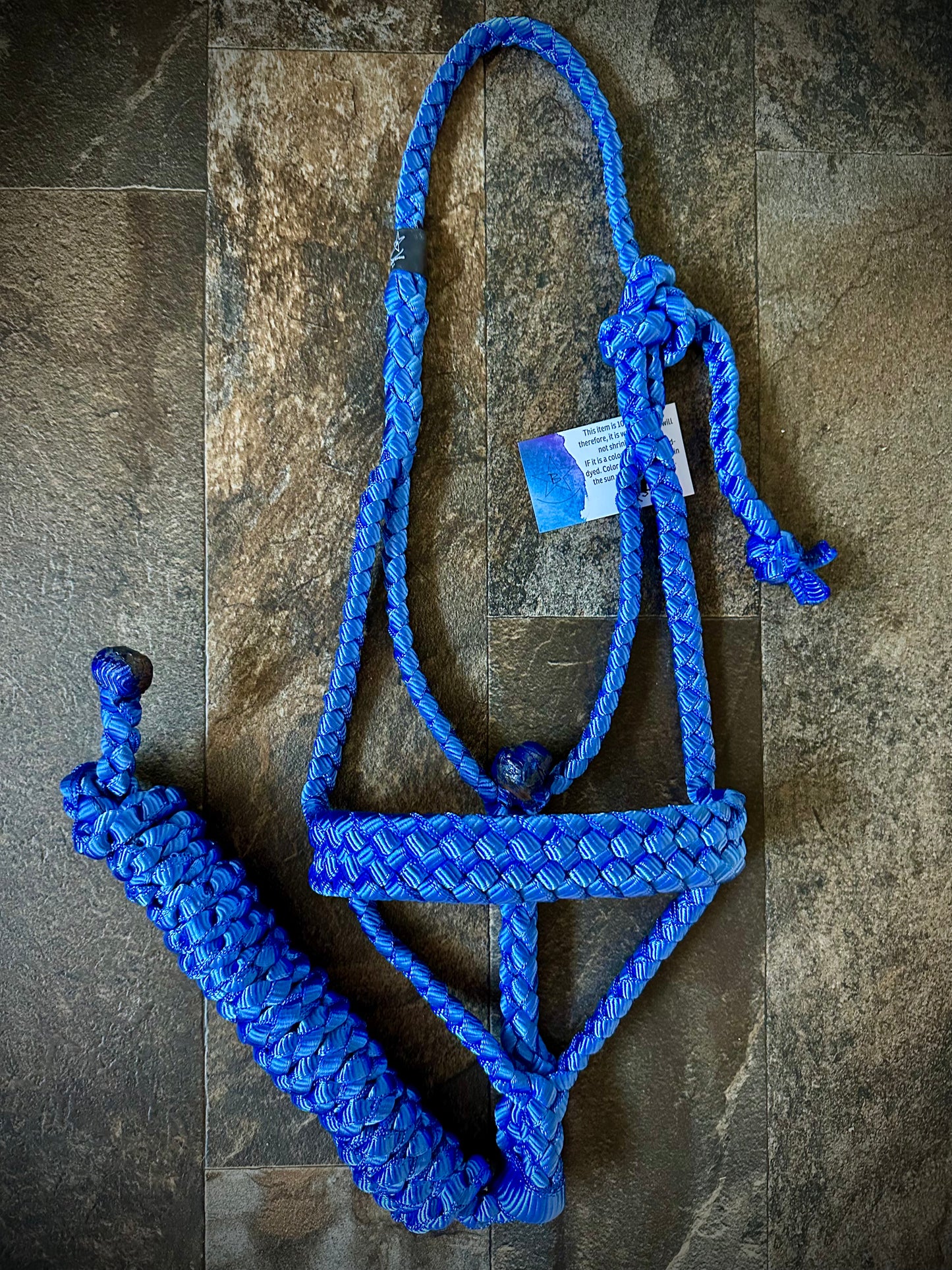 Muletape Halter w/Removable 10’ Lead - Royal Blue - RTS