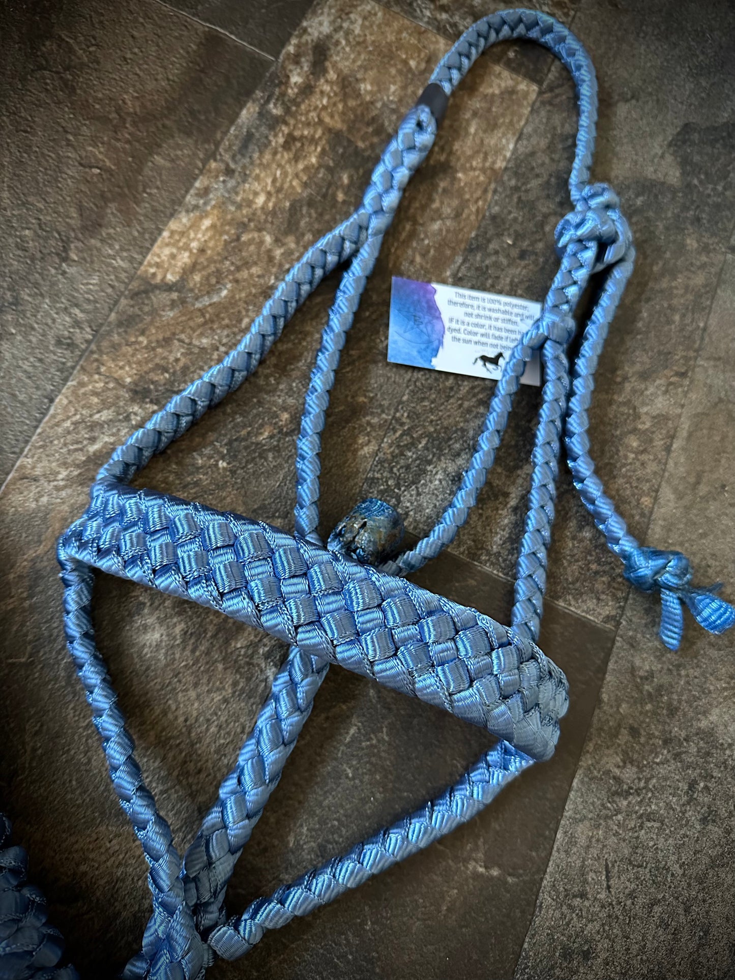 Muletape Halter w/Removable 10’ Lead - Slate Blue