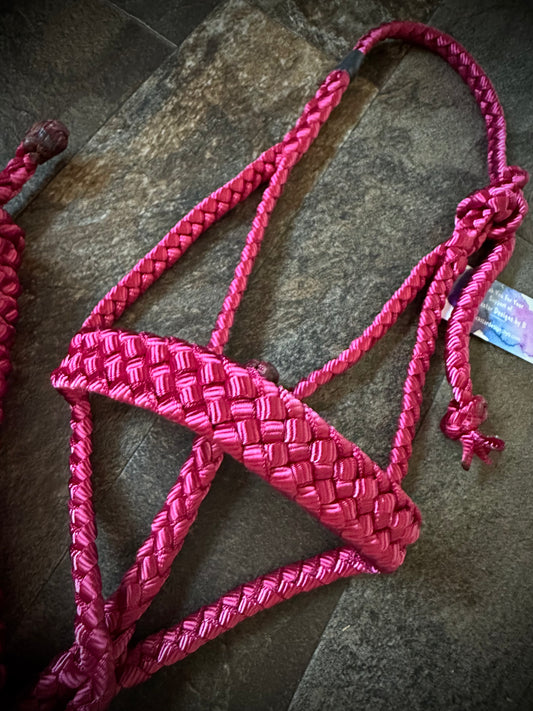 Muletape Halter w/Removable 10’ Lead - Crimson