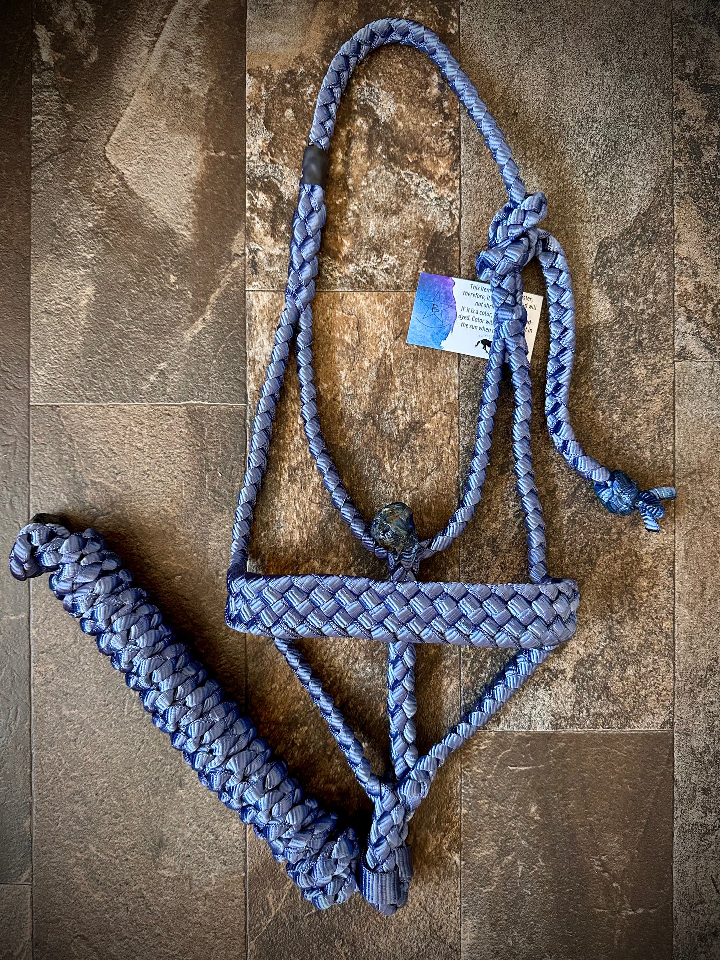 Muletape Halter w/Removable 10’ Lead - Indigo