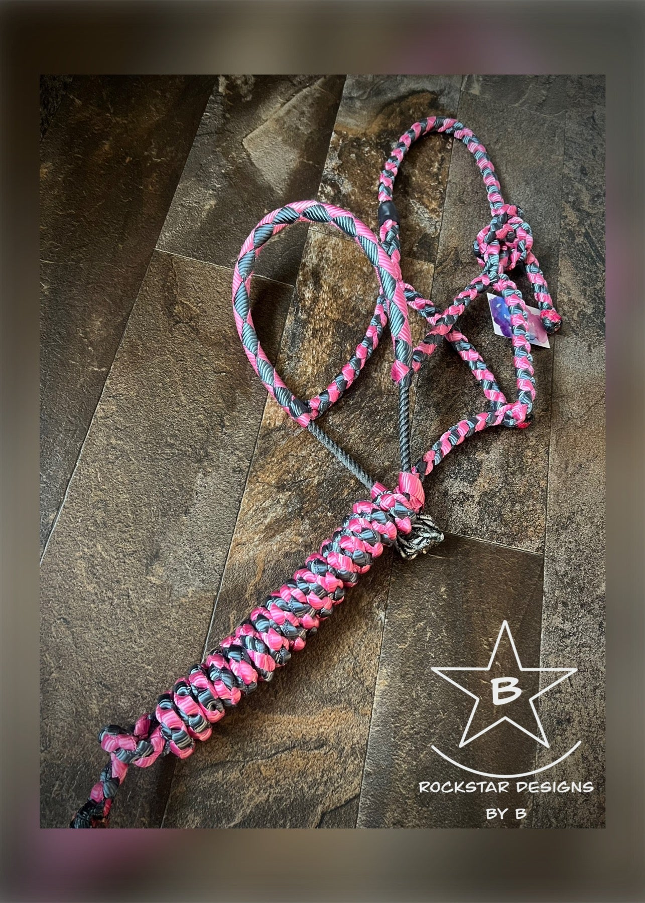 Made to Order - Braided Lariat Nose Muletape Halter w/10’ Lead - Average Horse - 2 Color