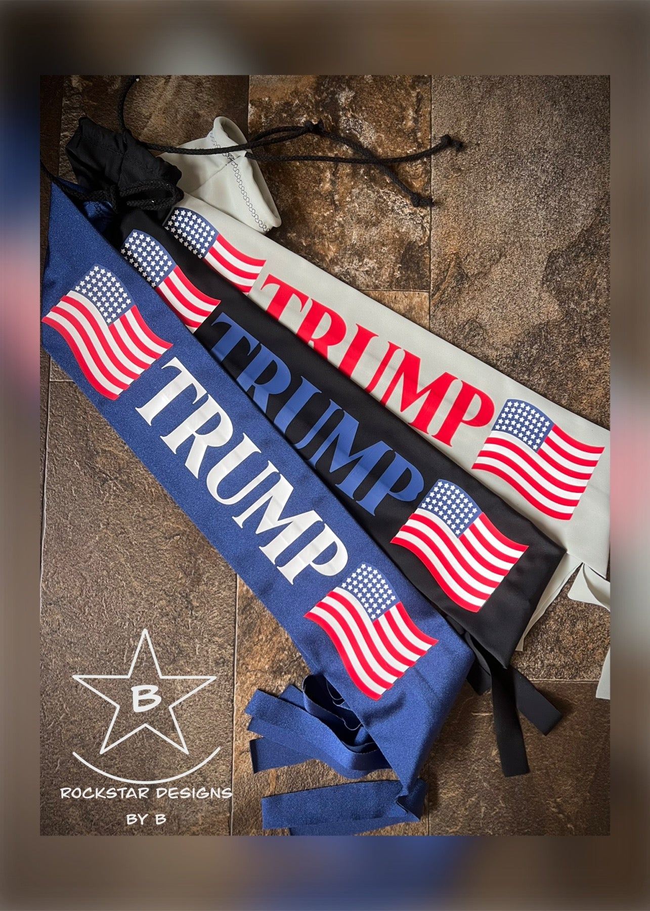 Single Tube Tail Bag - Average Horse - Graphics - ‘Trump’ w/Flags