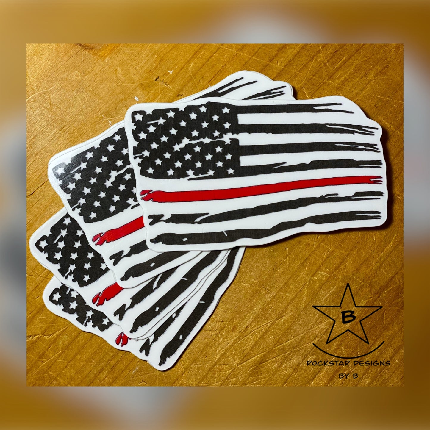 Sticker - Thin Red Line American Flag