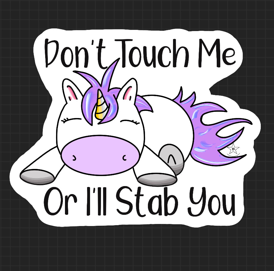 Sticker - Unicorn Don’t Touch Me