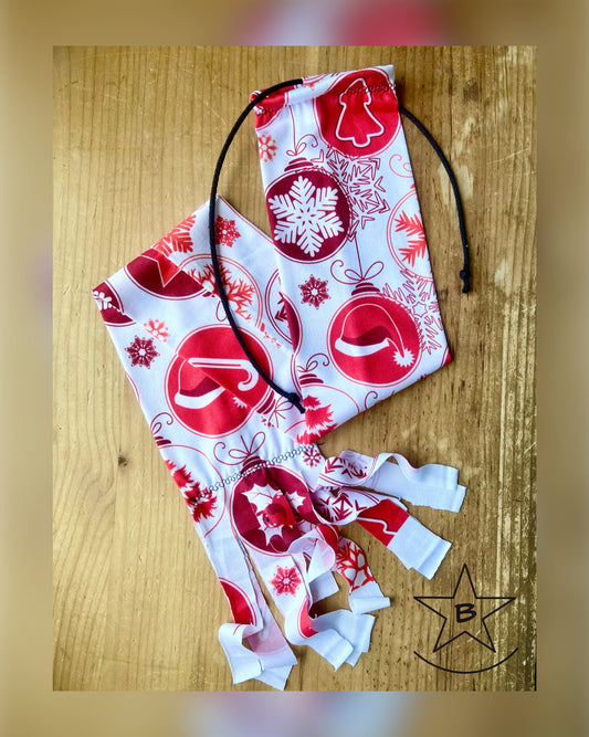 Single Tube Tail Bag - Christmas Red Ornaments