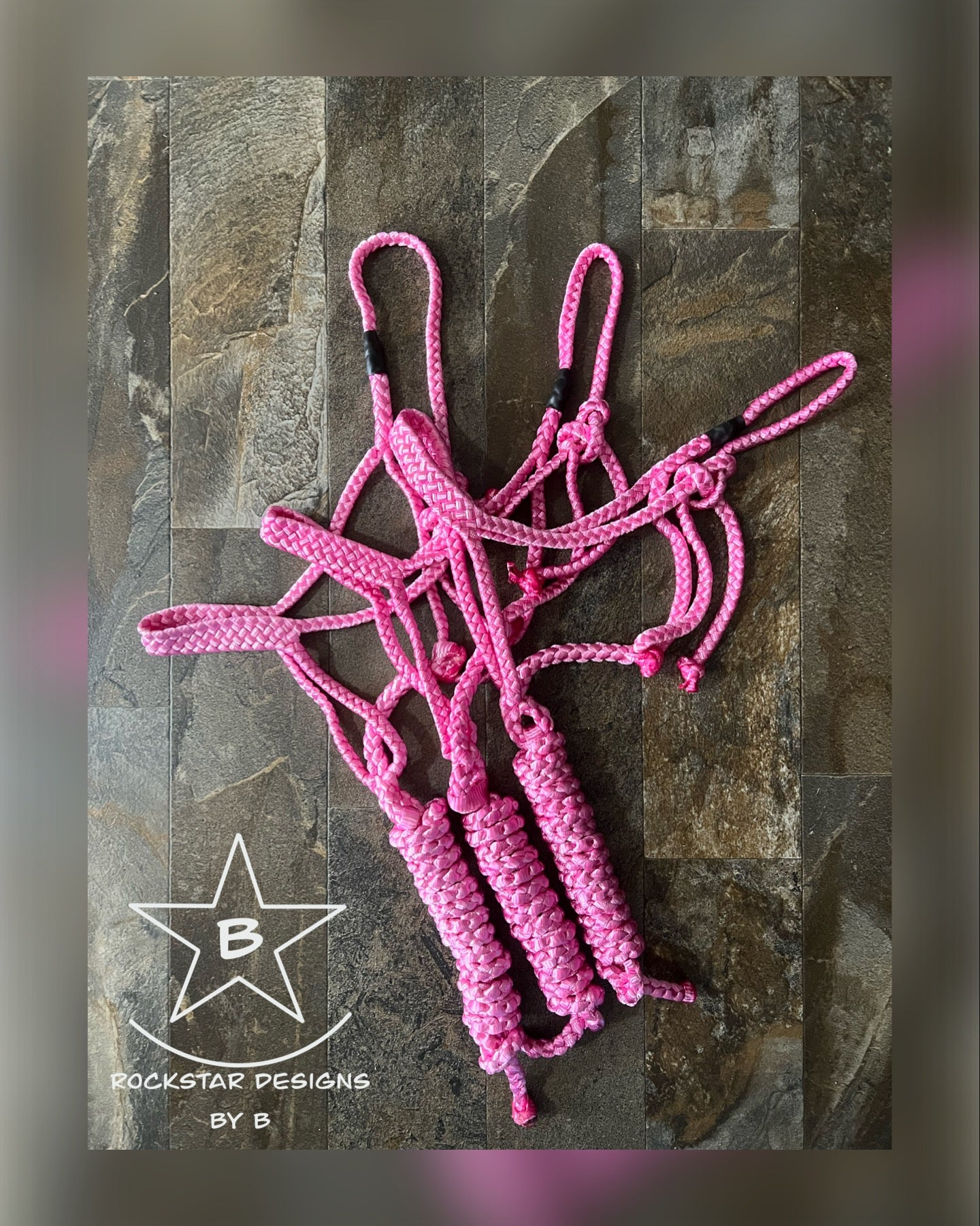 Muletape Halter w/10’ Lead - Pink