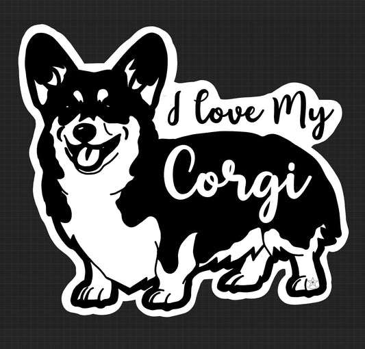 Sticker - I Love My Corgi